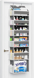 Over The Door Organizer Storage - 50lb Heavy Duty 6 Shelf Over Door Organizer Hanging Space Saving