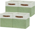 HNZIGE Fabric 11x11 Cube Storage Bins, Set of 4, Foldable Storage Cube Bin Baskets for Shelves with