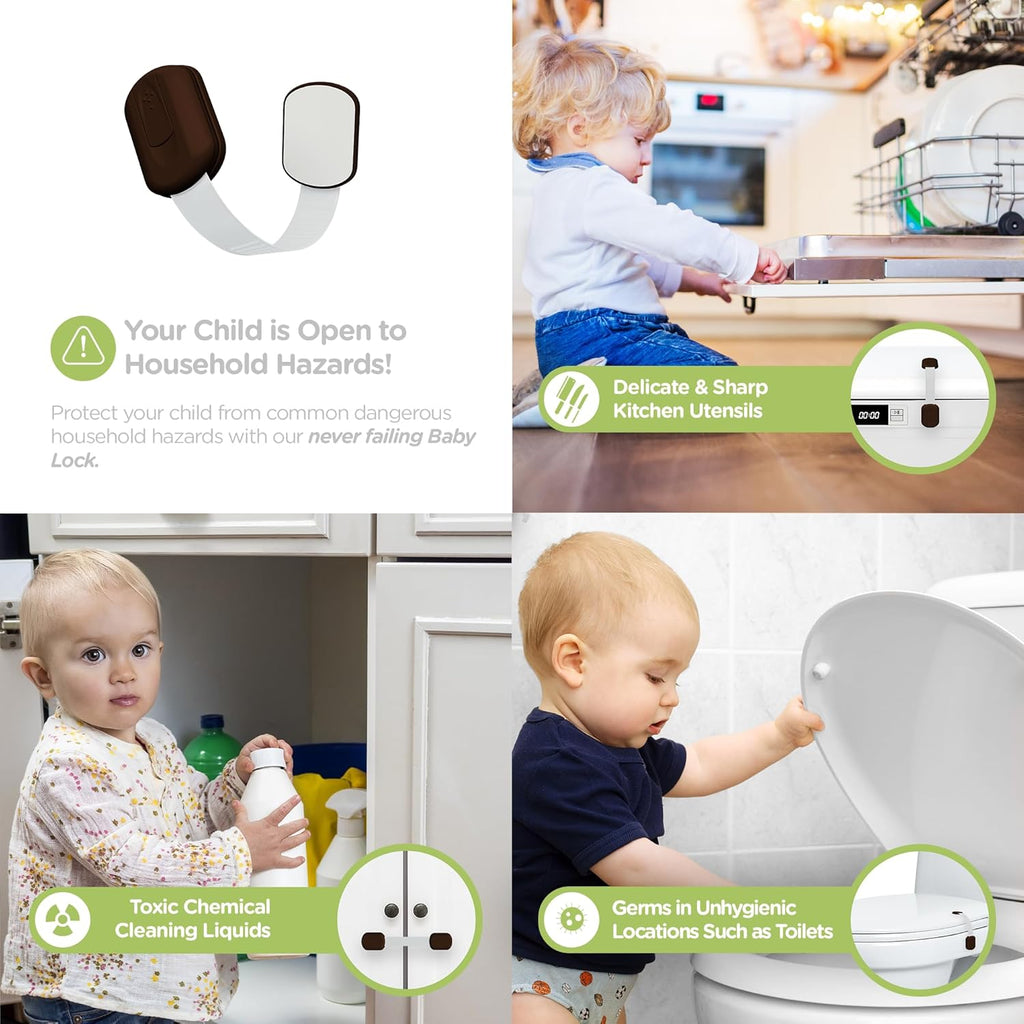 Baby Proofing Child Safety Locks (12 Pack) by Skyla Homes - The Safest, Quickest and Easiest 3M