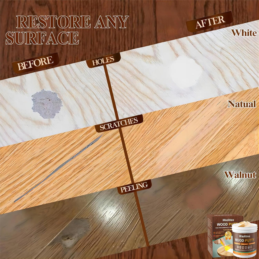 Natual Wood Filler, Natual Wood Putty, Paintable Stainable Wood Repair Putty, 9.87 Ounce Wood