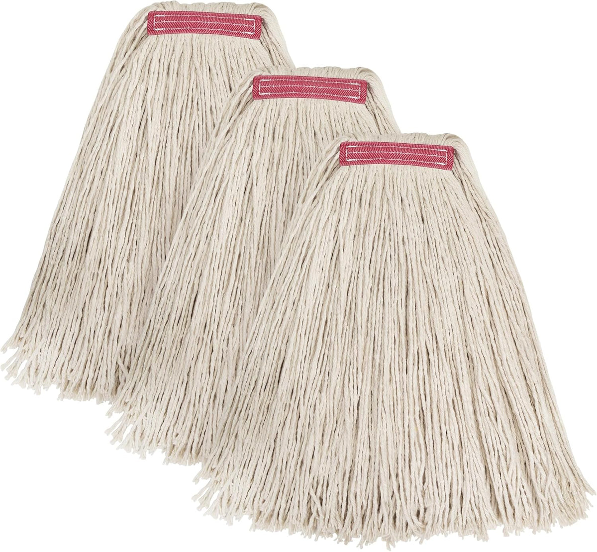 Matthew Cleaning 20oz 3Pack Cotton Floor Mop,Cotton Looped-Open String Heavy Duty String Refills