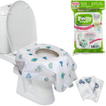 Toilet Seat Covers Disposable (12 Pack) - XL Waterproof Toilet Cover for Toddlers, Kids & Adults