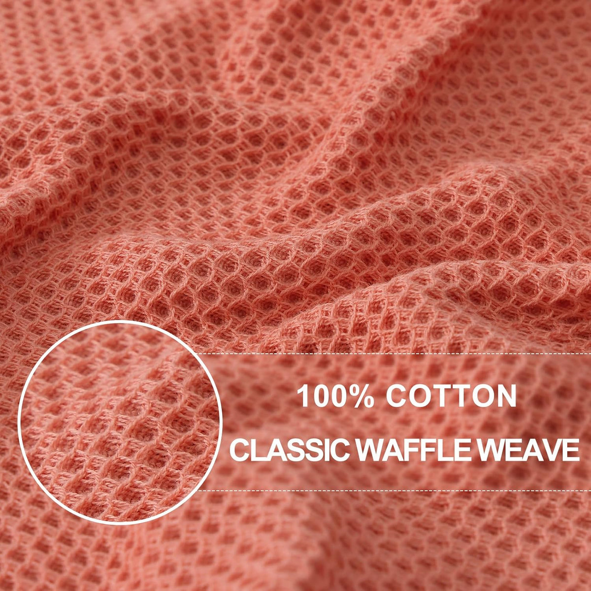 Homaxy 100% Cotton Waffle Weave Kitchen Dish Towels, Ultra Soft Absorbent Quick Drying Cleaning