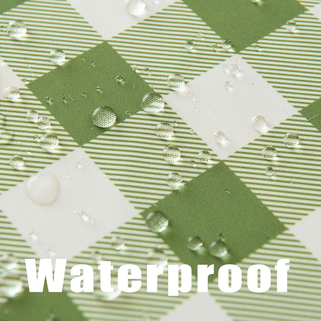Waterproof Plaid Tablecloth Fabric - Oblong 52x70 Inch Classic Buffalo Tartan Table Cloth for