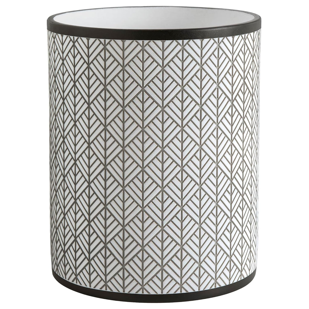 Allure Home Creation Shelby Resin Grey Multicolored Wastebasket Trash Can, Compact Size, 1.74