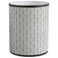 Allure Home Creation Shelby Resin Grey Multicolored Wastebasket Trash Can, Compact Size, 1.74