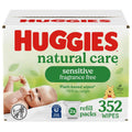 Huggies Natural Care Sensitive Baby Wipes, Unscented, Hypoallergenic, 99% Purified Water, 2 Refill