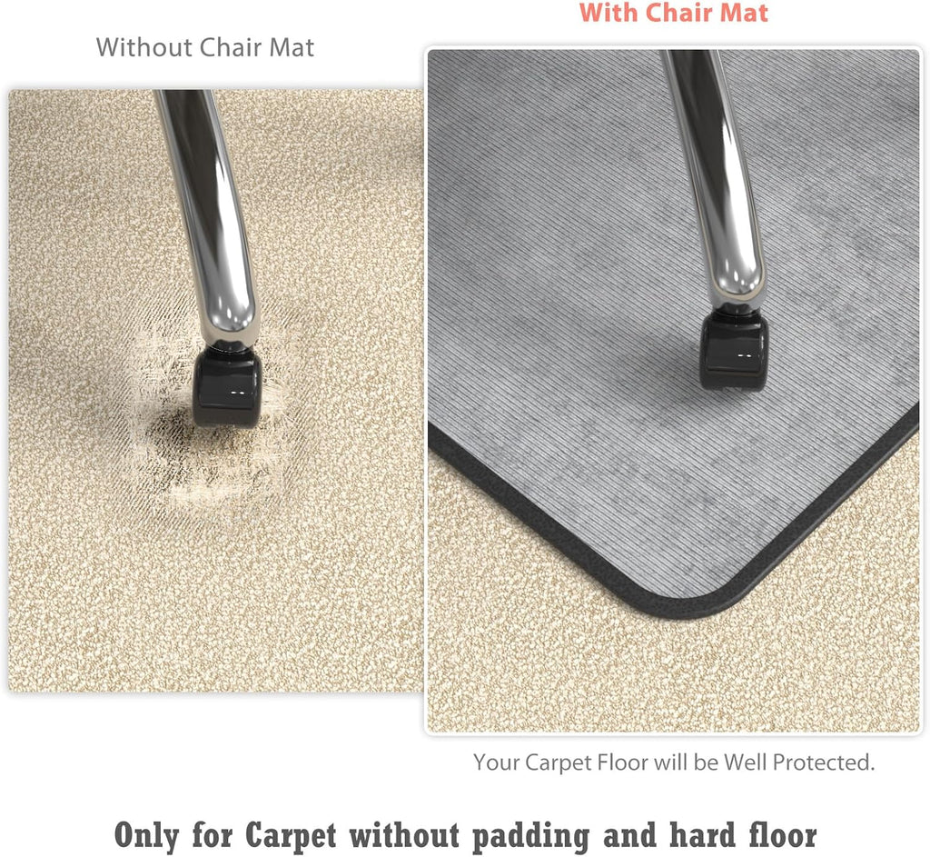 Heavy Duty Office Chair Mat for Carpet and Hardwood Floor Bohemian Desk Chair Mat Rug 36'' x 48''