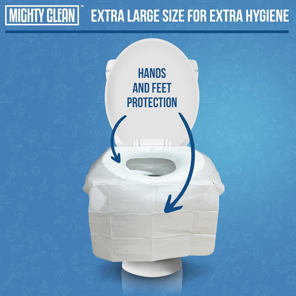 Toilet Seat Covers Flushable - Upgraded XL Size| Biodegradable Paper Covers for Adults, Kids