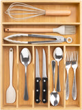 Bellsal Natural Utensil Organizer 12.5 Inch Silverware Organizer for Drawer Utensil Holder Cutlery