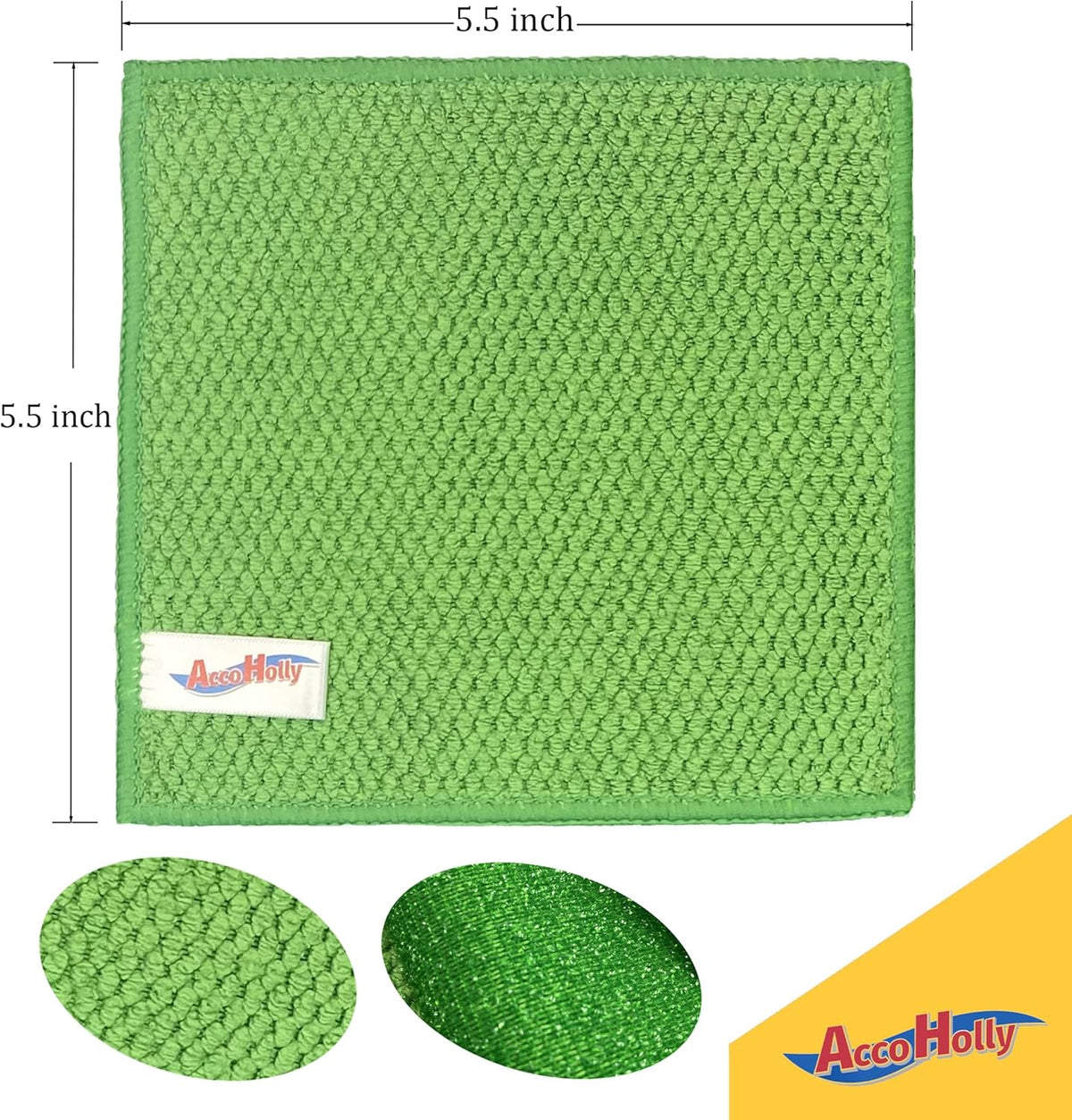 24 Pack Microfiber Scrub Dish Cleaning Cloth, Non-Scratch, Reusable & Durable for Dish Pan Pot