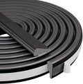 Wedge-Shape Window Weather Stripping Door Frame Seal Strip 3Pcs×196" Black,Upgrade Black