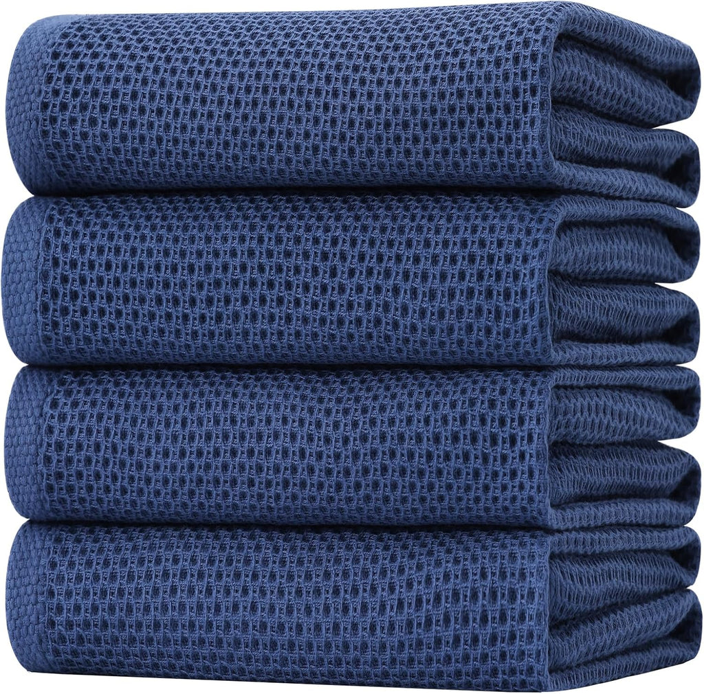 Homaxy 100% Cotton Oversized Waffle Weave Kitchen Dish Towels, Ultra Soft Absorbent Quick Drying