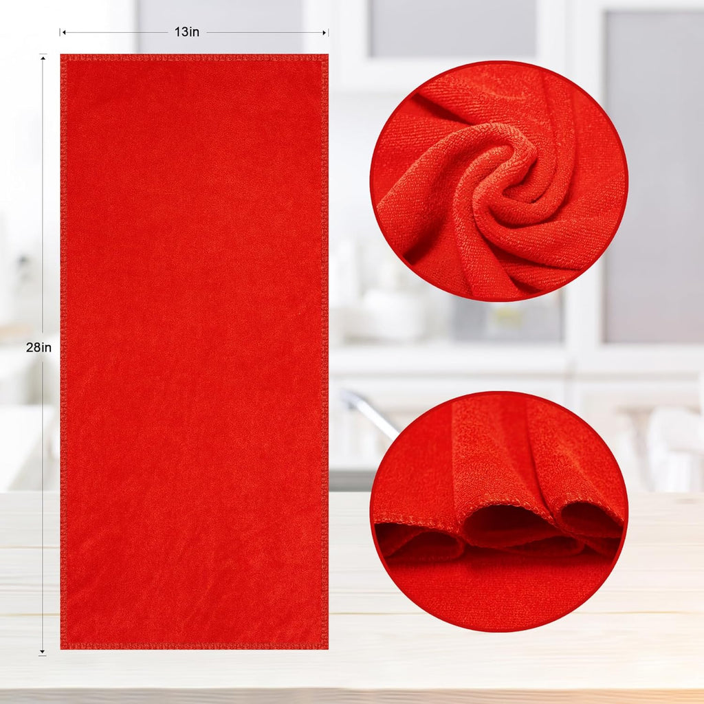 kimteny 13x28 Inches Kitchen Cloth Dish Towels, 400 GSM Premium Dishcloths, Super Absorbent Coral