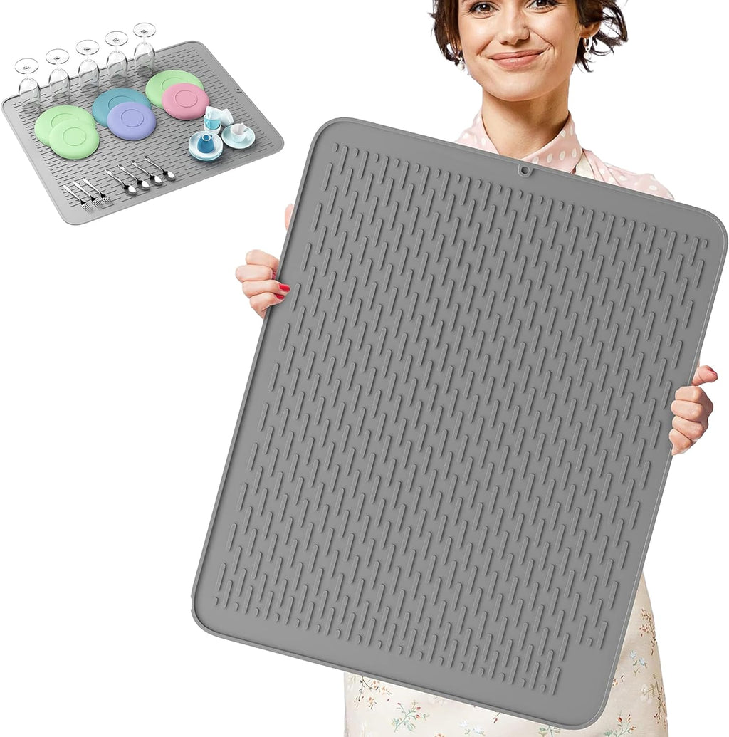 Monster Mat Extra Large Silicone Dish Drying Mat (30"x24") – Heavy Duty & Fast-Drying Silicone Mat