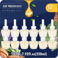 Plug-In Air Freshener Refills 12 Count - Palo Santo & Eucalyptus, Baby Powder Scent For Rooms &
