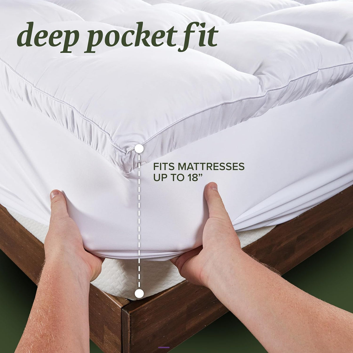 Beckham Hotel Collection Twin Size Hybrid Mattress Pad (Extra Padded) & Protector - Waterproof