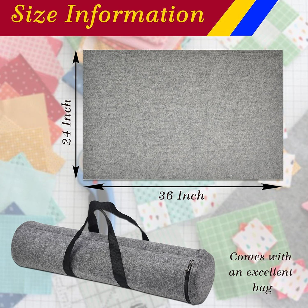 Wool Pressing Pad - 36" x 24" Quilting Ironing Pad by Savina - Take Your Quilting or Other Textile