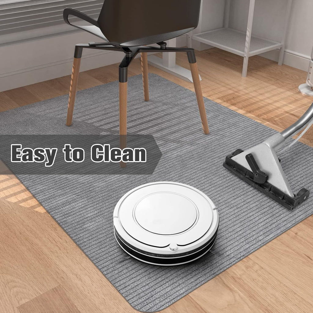 Placoot Desk Chair Mat for Hardwood Floor Corduroy Surface 1/6" Thick 55"x35" Office Chair Mat for