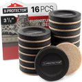 Felt Furniture Sliders for Hardwood Floors X-PROTECTOR 16 PCS 3 ½” - Furniture Slider with Unique