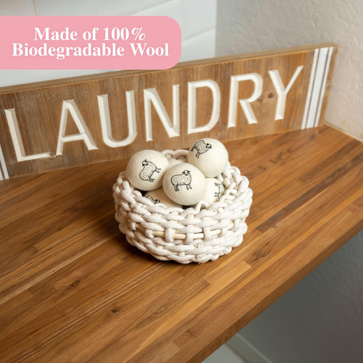 Lavender Scented Wool Dryer Balls – 4 XL Pack – Natural Fabric Softener, Reusable, Reduces Static