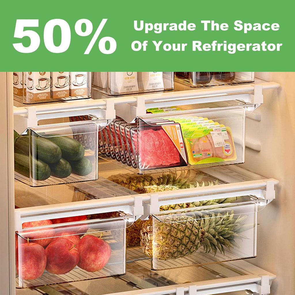 Hanging Fridge Storage Drawer - Space-Saving Fridge Organizer for Refrigerator and Freezer