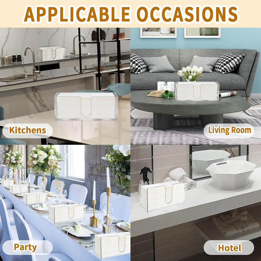 1Pack Acrylic Countertop Paper Towel Holder, Paper Towel Dispenser Countertop/Acrylic Napkin