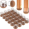 Chair Leg Floor Protectors Medium 24Pcs,Silicone Chair Leg Protectors for Hardwood