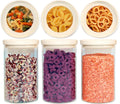 Urban Green Glass Food Storage Jar with Glass Lid, Food Canister Set with Airtight Lids, Pantry Jar