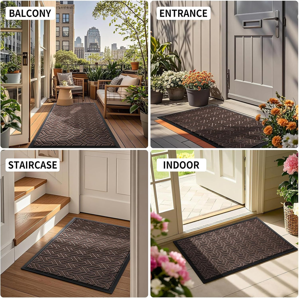 Yimobra Large Door Mat Outside Entrance 36x24, Waterproof Heavy Duty Outdoor Mats for Front Door