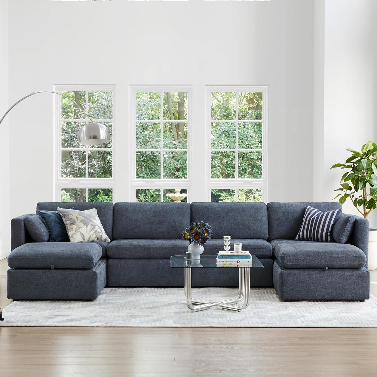 CHITA Oversized Modular Sectional Fabric Sofa Set, FSC Certified Extra Large U Shaped Couch