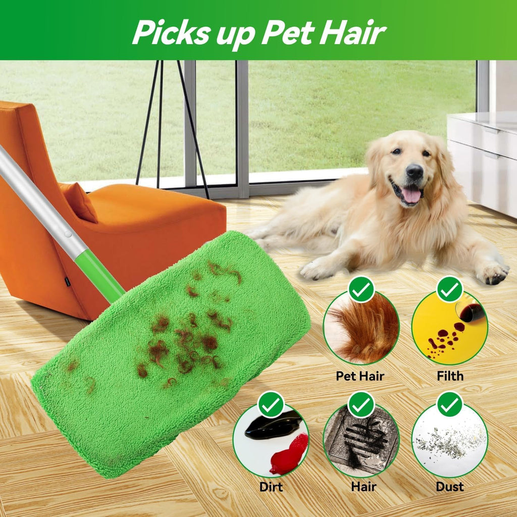 Reusable Microfiber Mop Pads Washable Wet Pads Compatible with Swiffer Sweeper Refills Pads for Wet