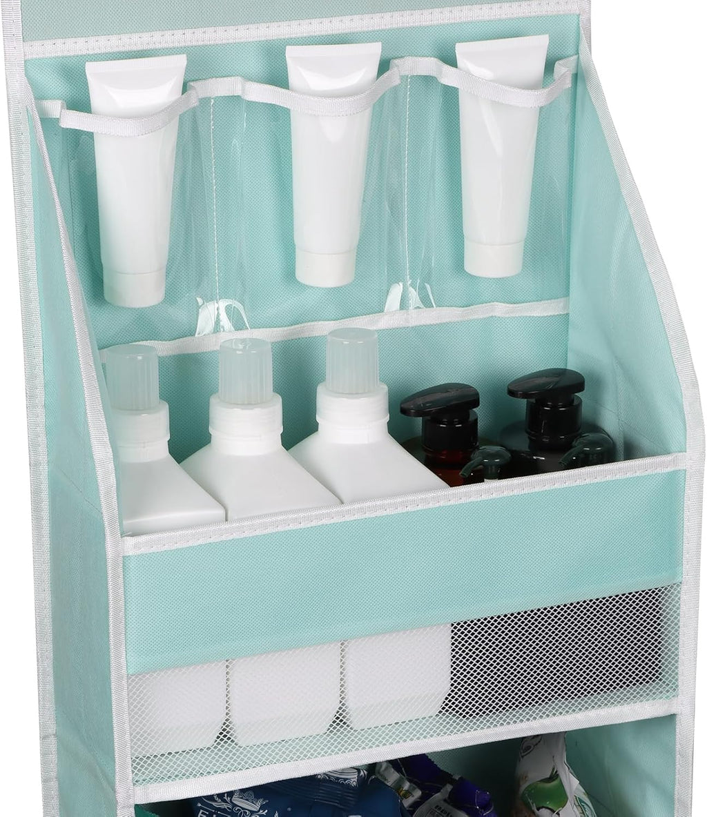Univivi 5-Shelf Fabric Door Storage Over Door Hanging Organizer with 4 Large Pockets and 3 Small