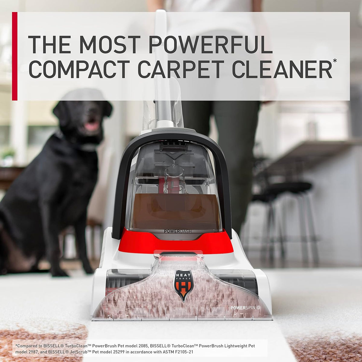 Hoover PowerDash Pet+ Compact Carpet Cleaner Machine, Lightweight Carpet Shampooer Machine, Pair