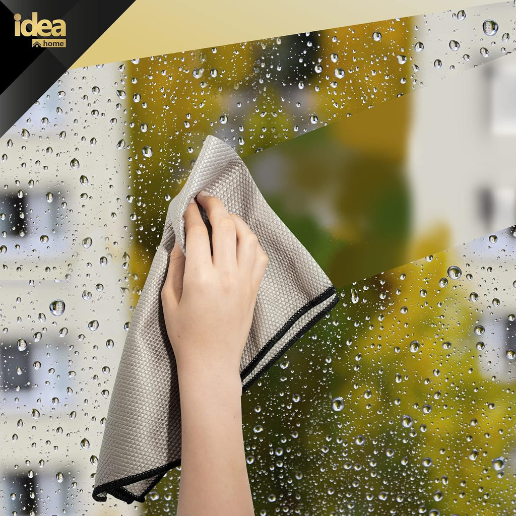 Idea Home Premium Microfiber Cleaning Cloth Ultra Absorbent Streak and Lint Free Fish Scale Large
