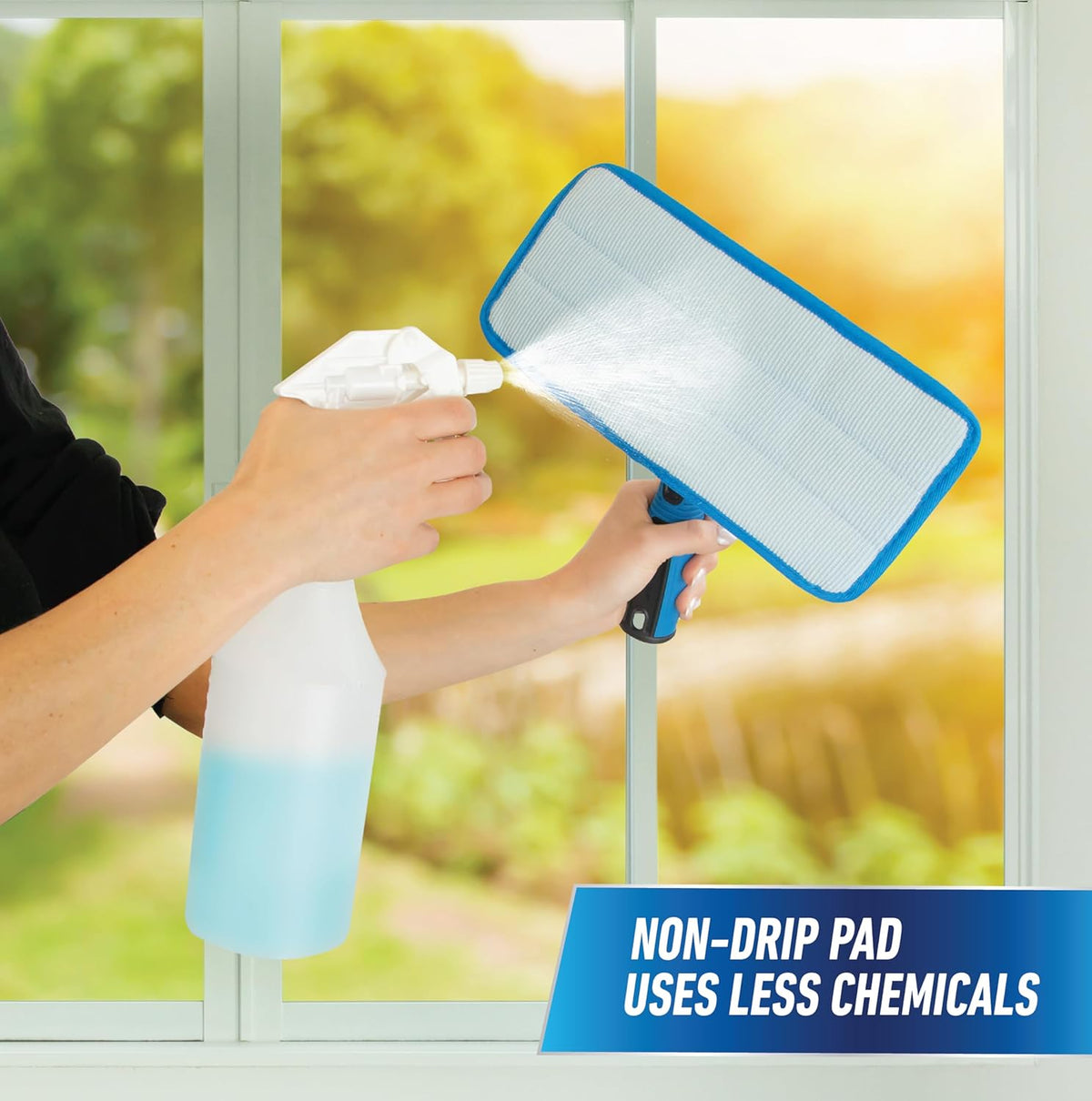 Unger Professional ProClean Indoor Window Cleaning Replacement Pads, 2 Pack, Hold Dust and Dirt