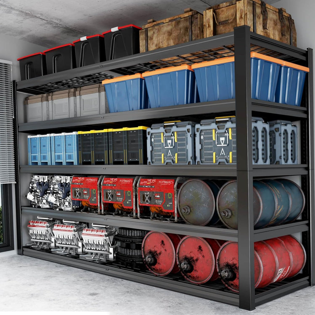 65" W Garage Shelving Heavy Duty, 5 Tier Garage Shelves, 30" D Adjustable Storage Shelving Unit