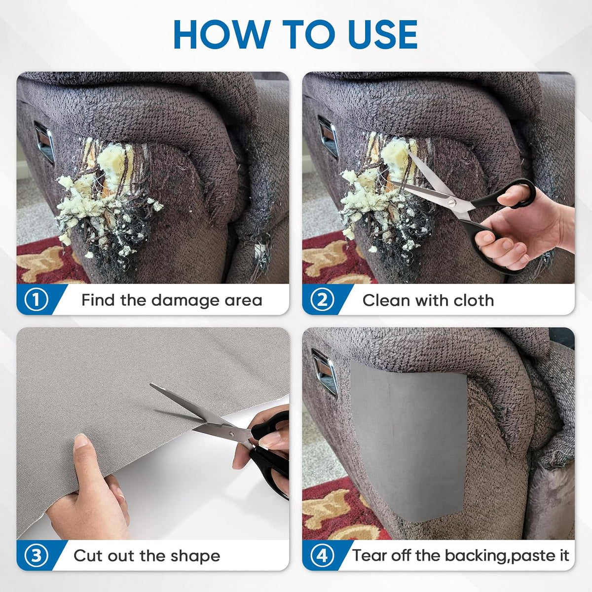 Oversized Canvas Patch 16 "x31, Self-Adhesive Waterproof Canvas Patch Set for Repairing Tents