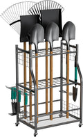 EVERHANGER Garden Tool Organizer Stand, Garage Tool Storage Organization, Yard Tool Racks with