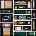 Vtopmart 25 PCS Office Desk Drawer Organizers Set, 4-Size Versatile Plastic Drawer Organizer Trays