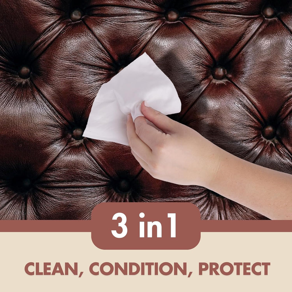 Swanky Leather Wipes - Leather Cleaner and Conditioner for Purses, Shoes, Furniture Polish & Car