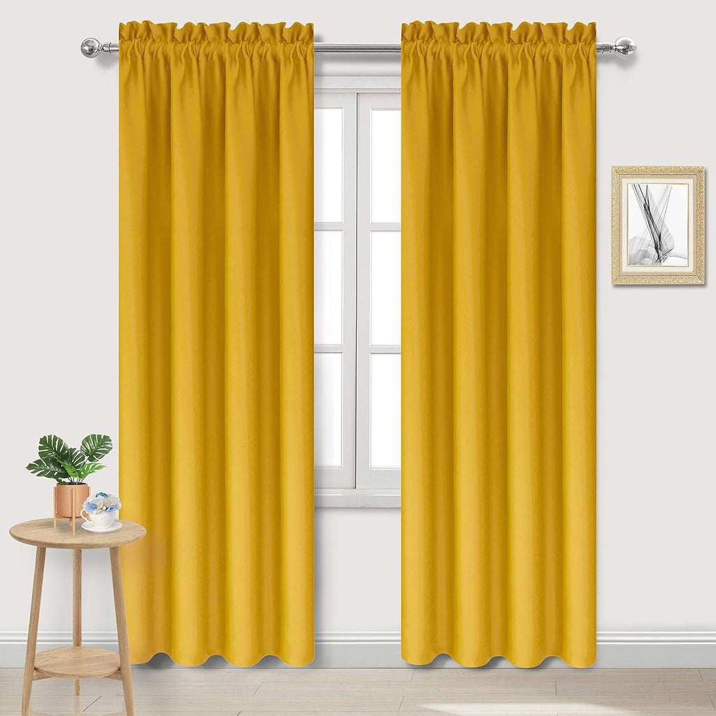 DWCN Blackout Curtains Room Darkening Thermal Insulated Bedroom Curtains Window Curtain Panels, 38