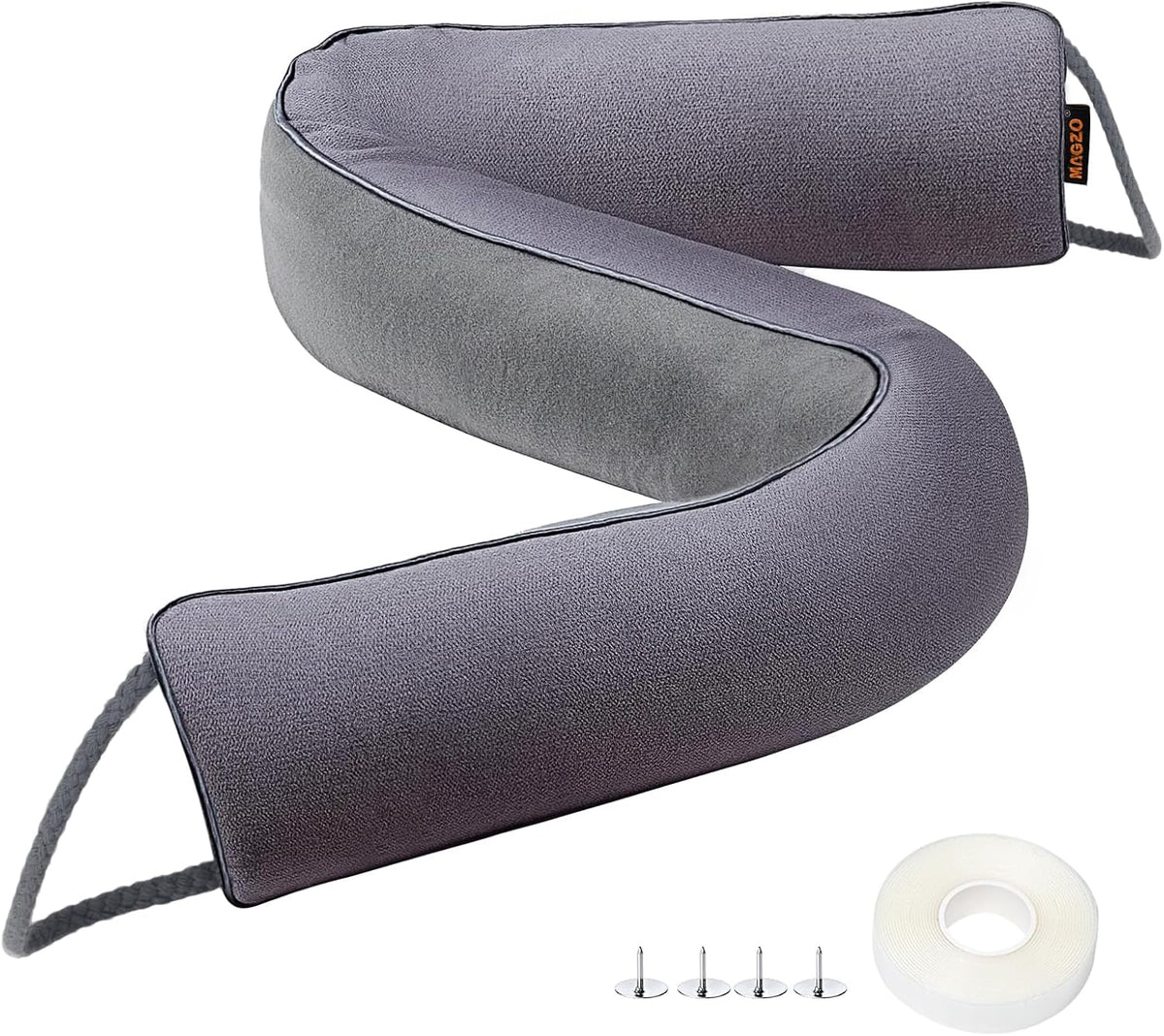 MAGZO Door Draft Stopper, 42 Inch Under Door Draft Blocker Noise Stopper, Weighted Wind Blocker