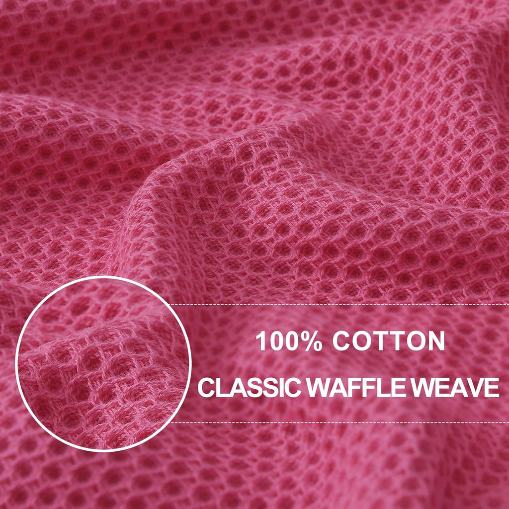 Homaxy 100% Cotton Waffle Weave Kitchen Dish Cloths, Ultra Soft Absorbent Quick Drying Dish Towels