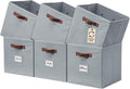 DECOMOMO Storage Bins, Cube Storage Bin with Labels, Fabric Storage Cubes for Shelves (10.5" x 11"
