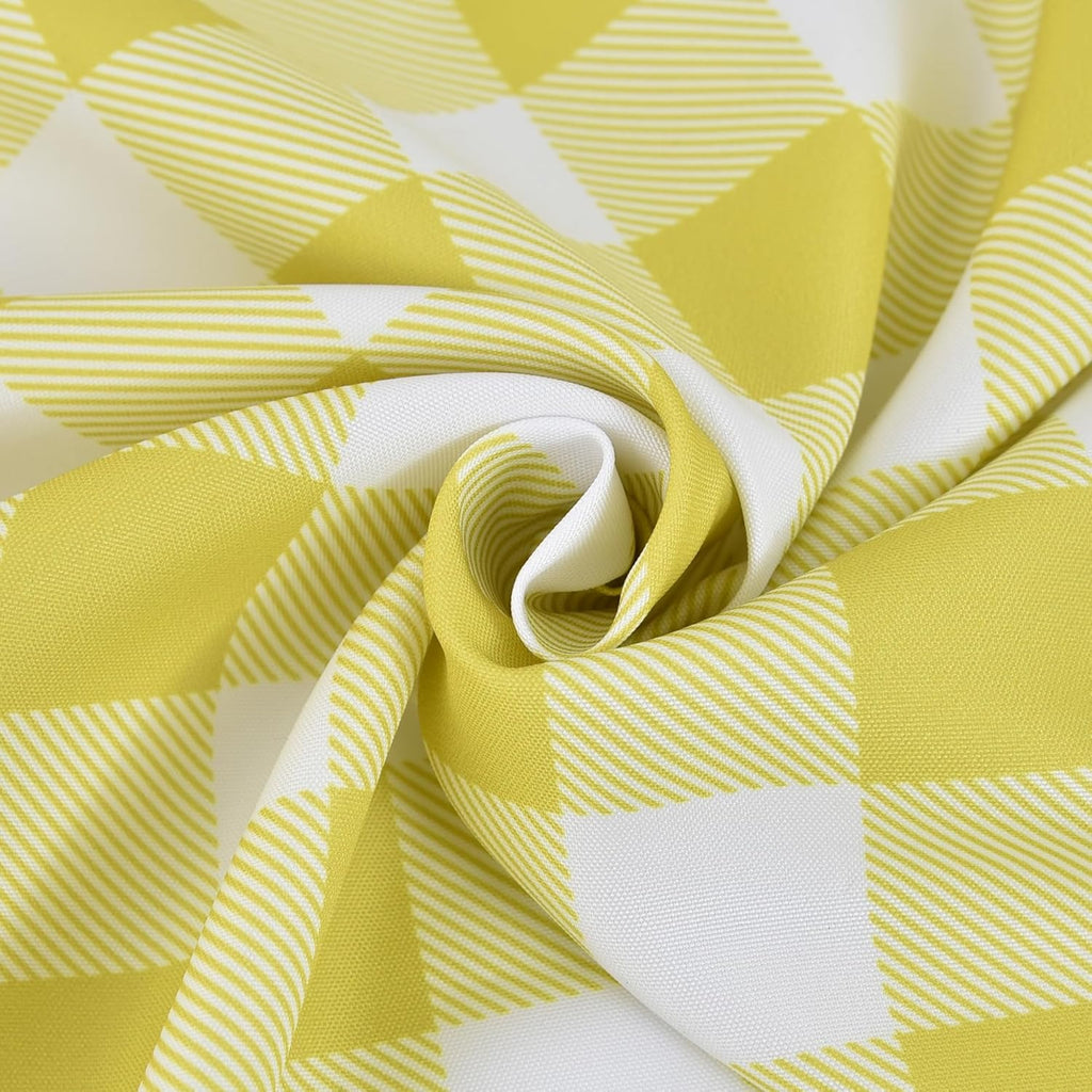 Classic Gingham Plaid Tablecloth Fabric - Rectangular 58x102 Inch Water Resistant Checked Table