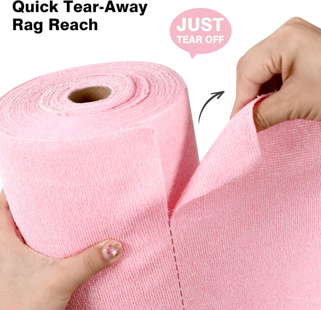 Microfiber Cloth Roll 75 Pack, 180GSM, Tear Away Microfiber Towels 12x12 Inch, Reusable Cleaning