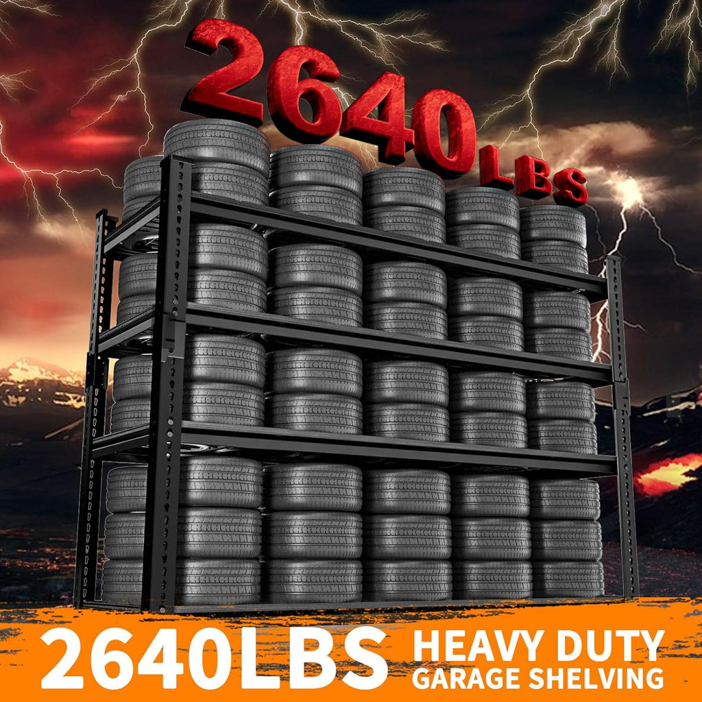 Storage Shelves Heavy Duty, 48"L x 18"W x 60"H Garage Wire Shelving Unit Loads 2640LBS, 4-tier