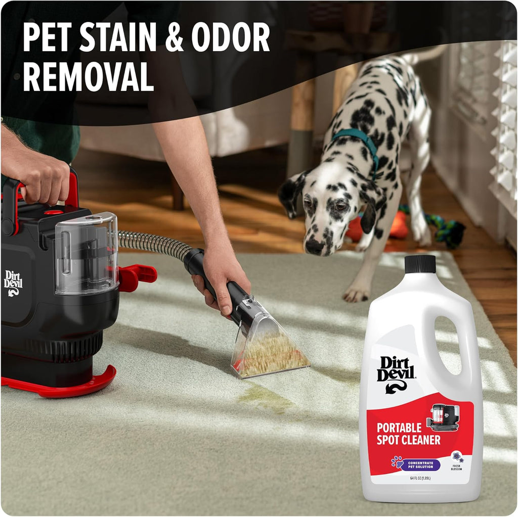 Dirt Devil Pet Portable Spot Cleaner Solution, 64 oz., Fresh Blossom Scent, Upholstery and Carpet
