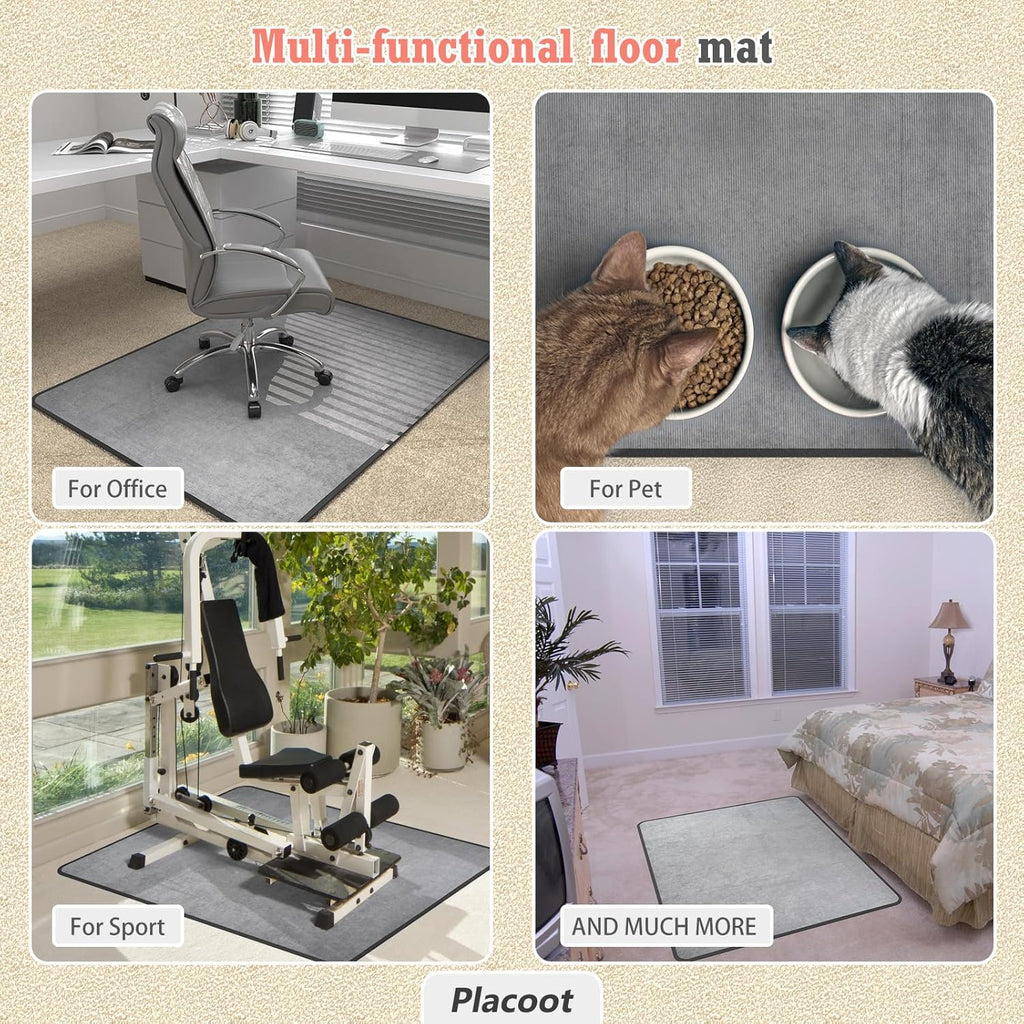 Heavy Duty Office Chair Mat for Carpet and Hardwood Floor Bohemian Desk Chair Mat Rug 36'' x 48''